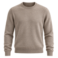 Premium Cashmere Crew-Neck Sweater – Taupe | FLUNTSTAN