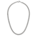 Polished Stainless Steel Curb Chain Necklace – Silver | FLUNTSTAN