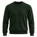 Premium Merino Wool Crew-Neck Sweater – Forest Green | FLUNTSTAN