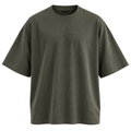 Premium Heavyweight Cotton Oversized T-Shirt – Dark Olive | FLUNTSTAN